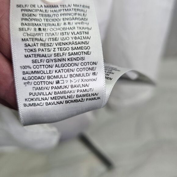 7 For All Mankind White Cotton Button Down Shirt Size XS - Picture 11 of 13